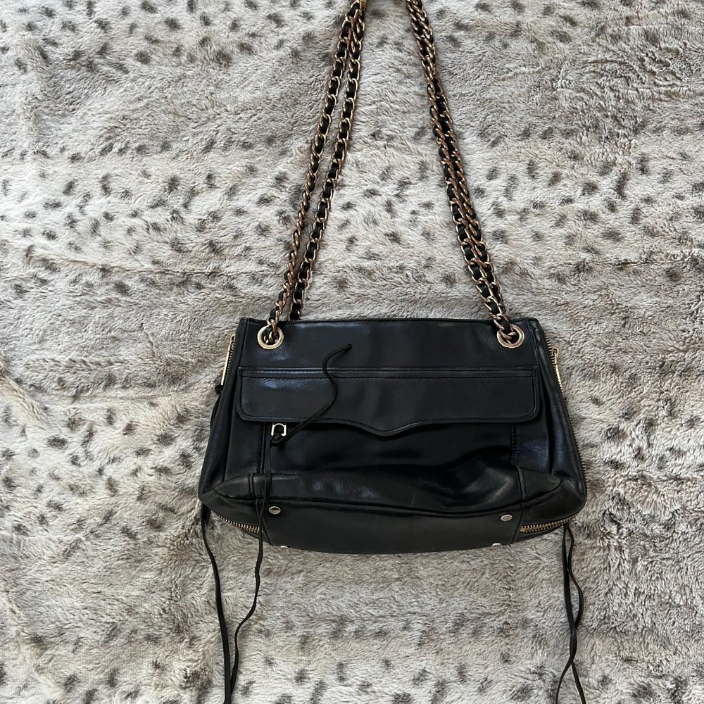 Rebecca Minkoff Swing Shoulder Chain Bag in Black